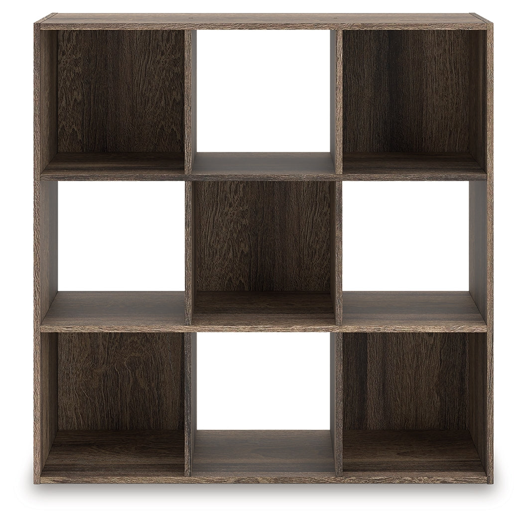 Auburndale Furniture Outlet - Ashley Furniture - Shallifer Nine Cube Organizer - Nine Cube Organizer / Brown - EA1104-3X3