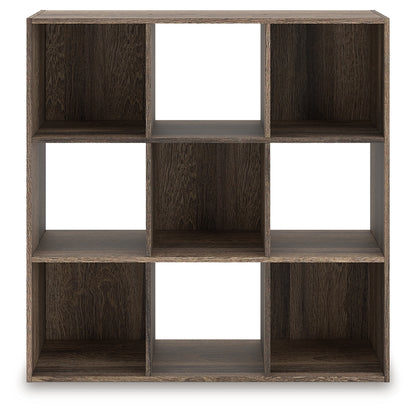 Auburndale Furniture Outlet - Ashley Furniture - Shallifer Nine Cube Organizer - Nine Cube Organizer / Brown - EA1104-3X3