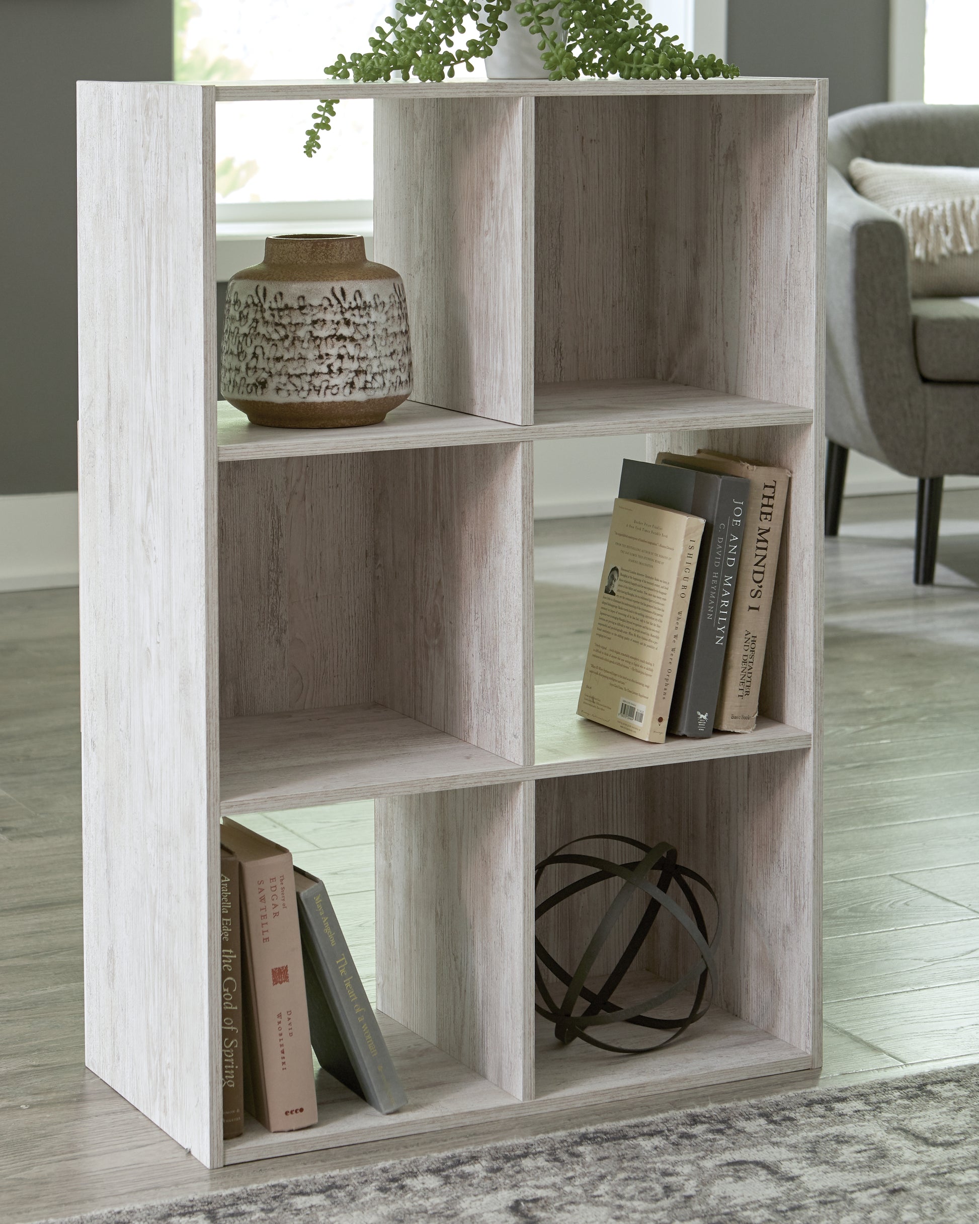 Auburndale Furniture Outlet - Ashley Furniture - Paxberry Six Cube Organizer - Six Cube Organizer / Whitewash - EA1811-3X2