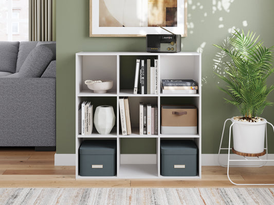 Auburndale Furniture Outlet - Ashley Furniture - Onita Nine Cube Organizer - Nine Cube Organizer / White - EA9630-3X3