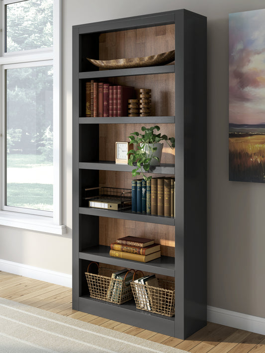 Auburndale Furniture Outlet - Ashley Furniture - Wildenauer Bookcase - Bookcase / Brown/Black - H664-70