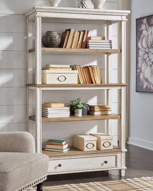 Auburndale Furniture Outlet - Ashley Furniture - Realyn Bookcase - Bookcase / Brown/White - H743-70