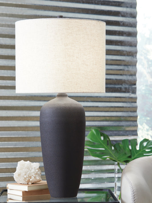 Auburndale Furniture Outlet - Ashley Furniture - Ryenburg Lighting - Metal Table Lamp (1/CN) / Black - L207584