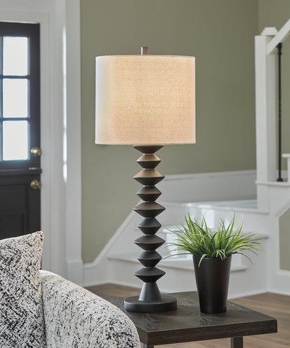 Auburndale Furniture Outlet - Ashley Furniture - Luanndon Lighting - 2-Piece Lamp Set / Black - L235783X2