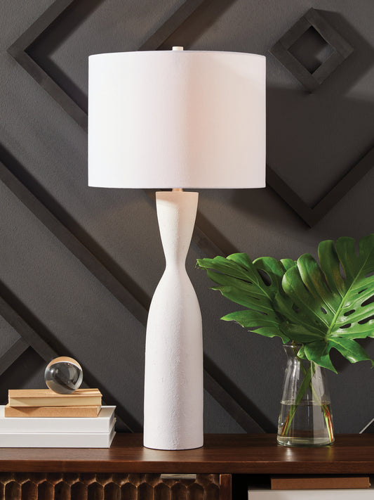 Auburndale Furniture Outlet - Ashley Furniture - Davinford Lighting - Poly Table Lamp (1/CN) / White - L236004