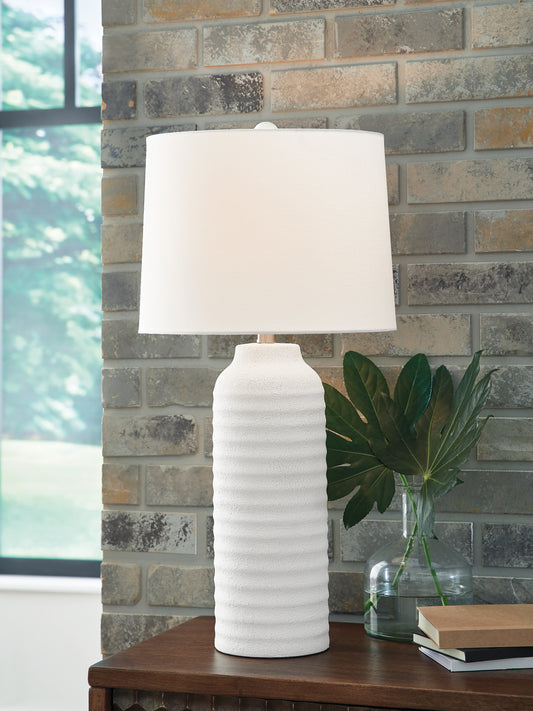 Auburndale Furniture Outlet - Ashley Furniture - Vauville Lighting - Poly Table Lamp (Set of 2) - L243674