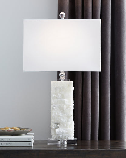 Auburndale Furniture Outlet - Ashley Furniture - Malise Lighting - Table Lamp (Set of 2) / White - L429014X2