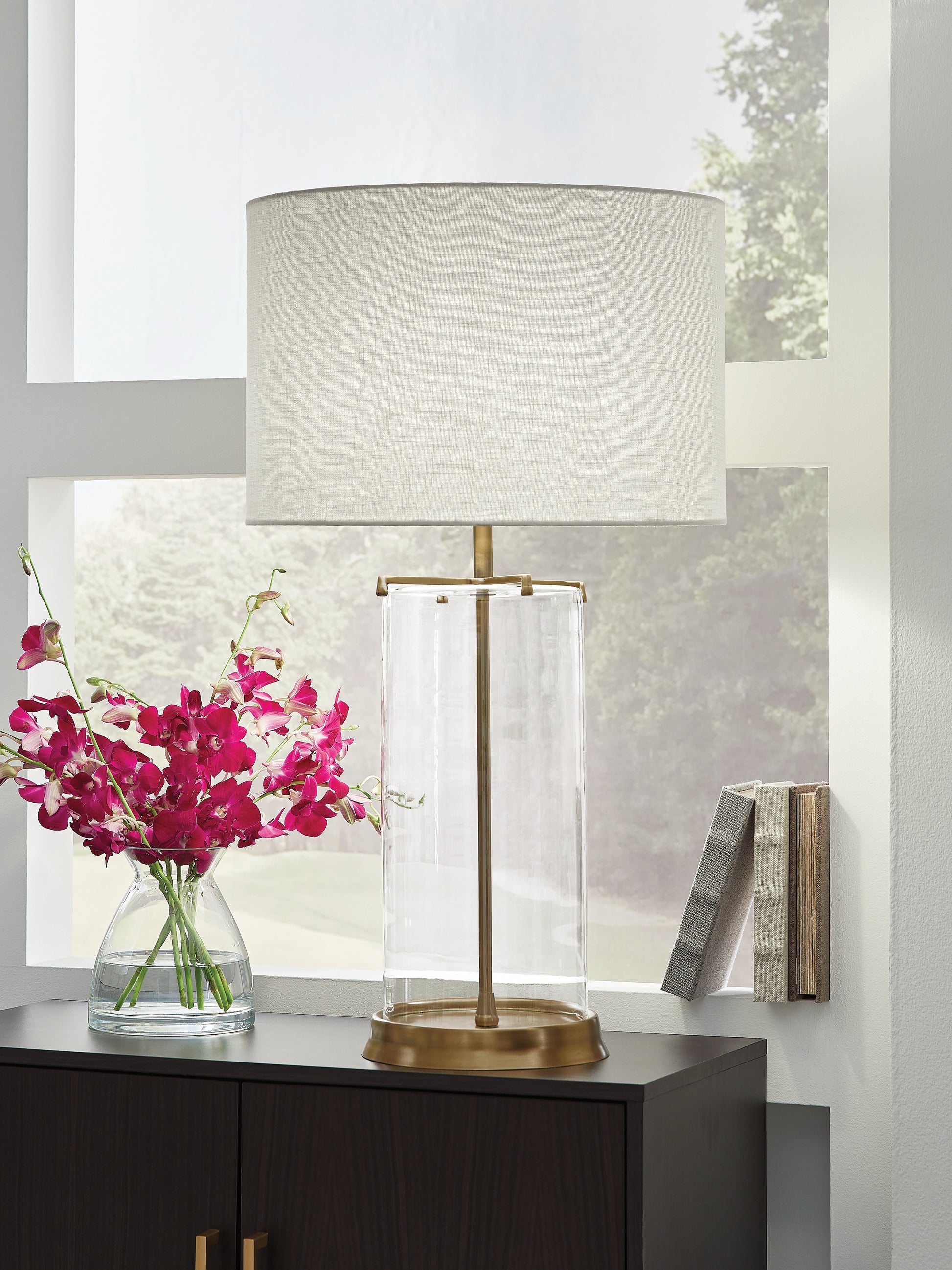 Auburndale Furniture Outlet - Ashley Furniture - Gizeh Lighting - Glass Table Lamp (1/CN) - L430954