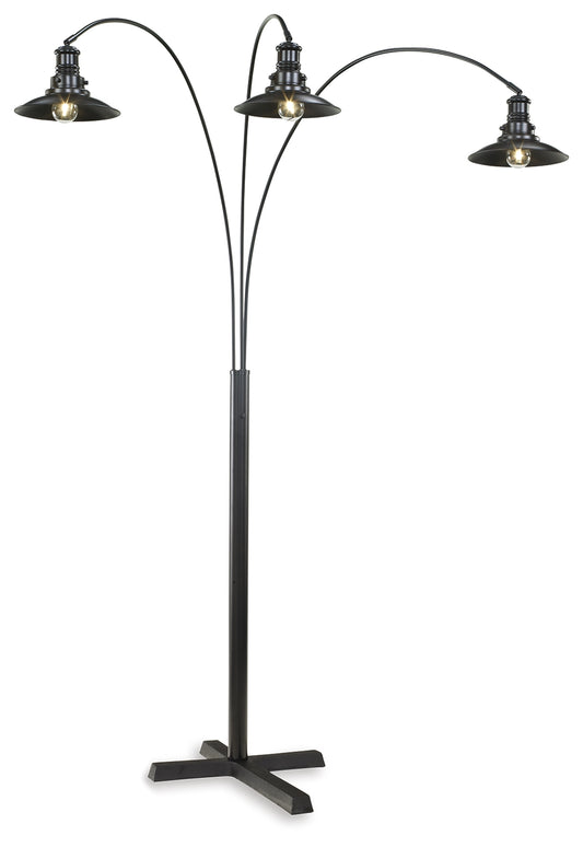 Auburndale Furniture Outlet - Ashley Furniture - Sheriel Lighting - Metal Arc Lamp (1/CN) / Black - L725059