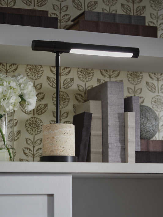 Auburndale Furniture Outlet - Ashley Furniture - Vinmour Lighting - Metal Desk Lamp (1/CN) / Brown/Beige - L734402