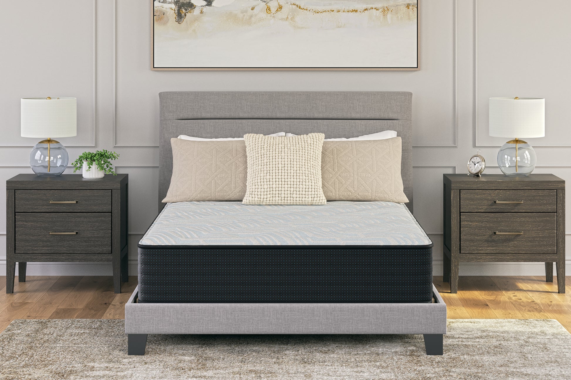 Auburndale Furniture Outlet - Ashley Furniture - Palisades Firm Mattresses - California King / Gray/Blue - M41551