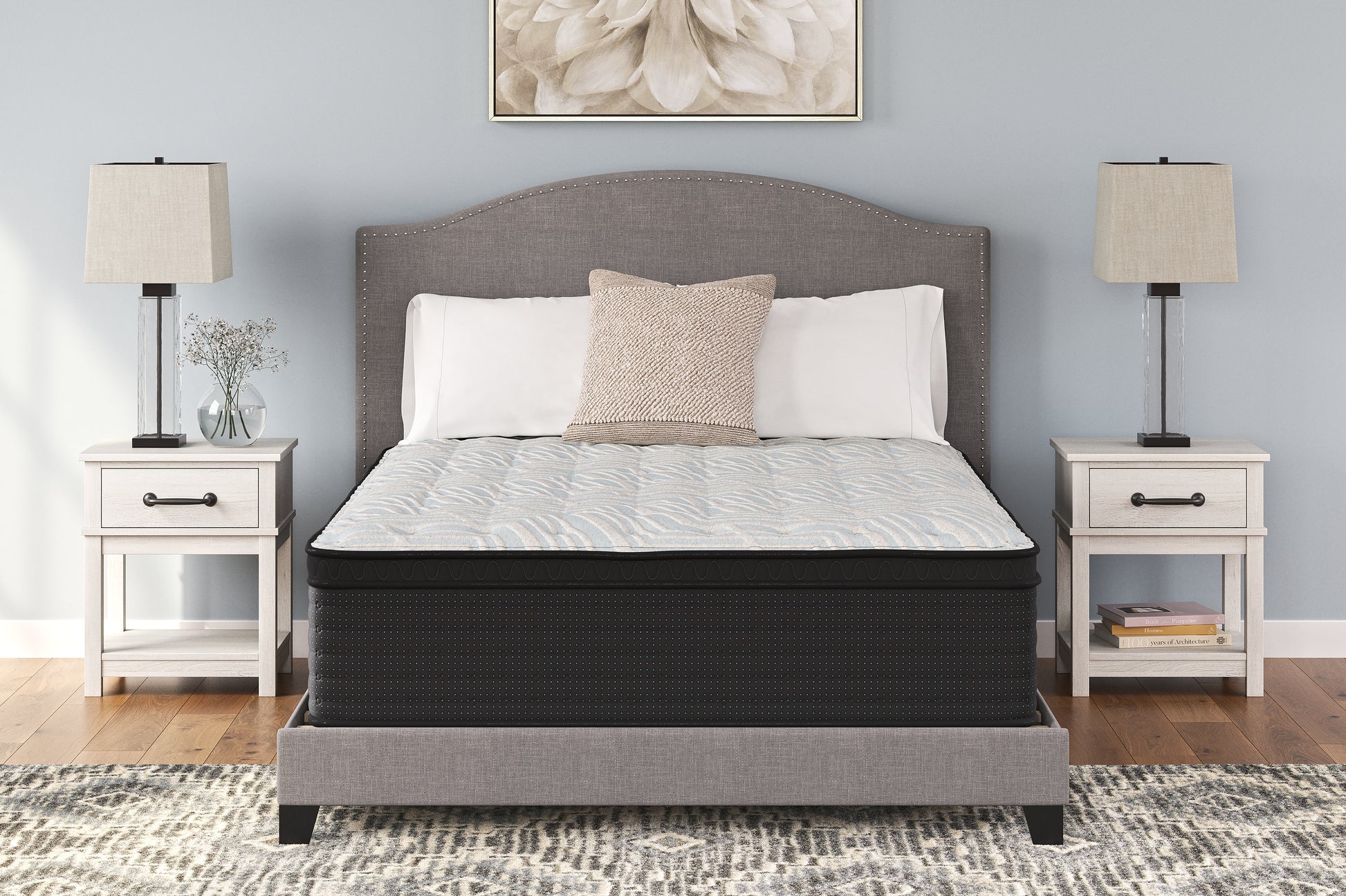 Auburndale Furniture Outlet - Ashley Furniture - Palisades ET Mattresses - California King / Gray/Blue - M41751