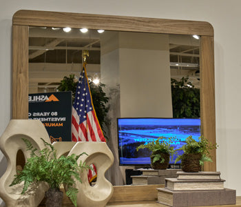Auburndale Furniture Outlet - Ashley Furniture - Gramburg Bedroom - Bedroom Mirror / Warm Natural Brown - PCB1121-36