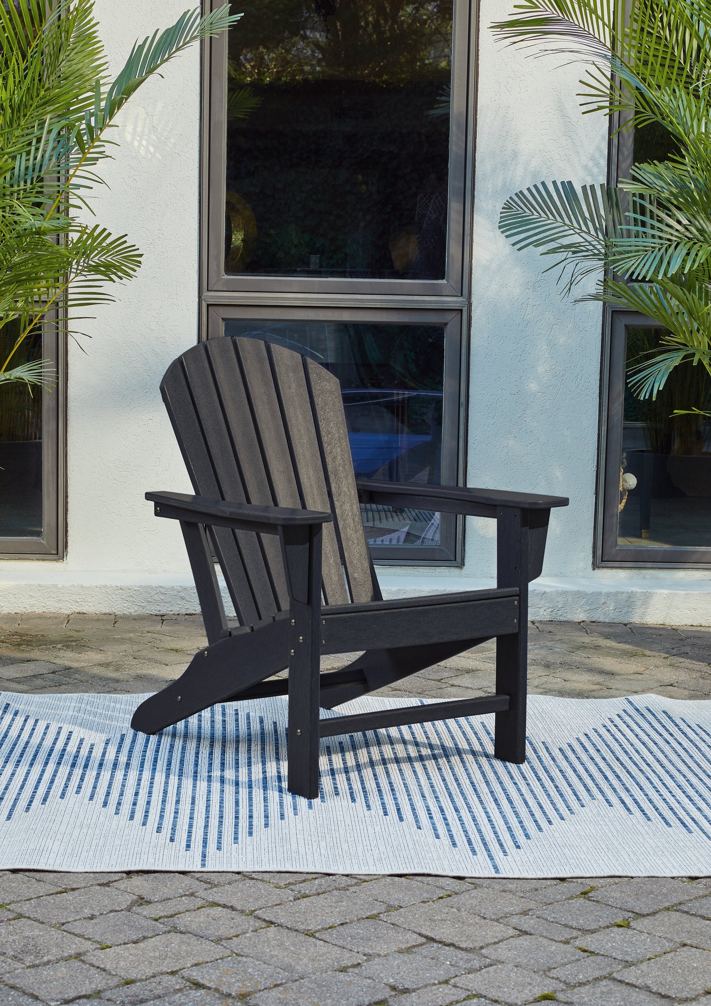 Auburndale Furniture Outlet - Ashley Furniture - Sundown Treasure Outdoor - Adirondack Chair / Black - P008-898