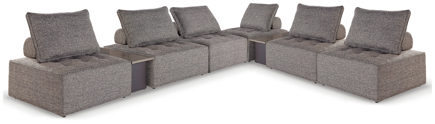 Auburndale Furniture Outlet - Ashley Furniture - Bree Zee Outdoor - 8-Piece Outdoor Modular Seating / Brown - P160P14