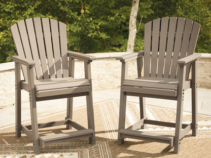 Auburndale Furniture Outlet - Ashley Furniture - Seacliff Beach Outdoor - Barstool (Set of 2) / Medium Brown - PCP228-124