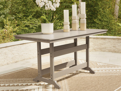 Auburndale Furniture Outlet - Ashley Furniture - Seacliff Beach Outdoor - RECT COUNTER TABLE W/UMB OPT - PCP228-642