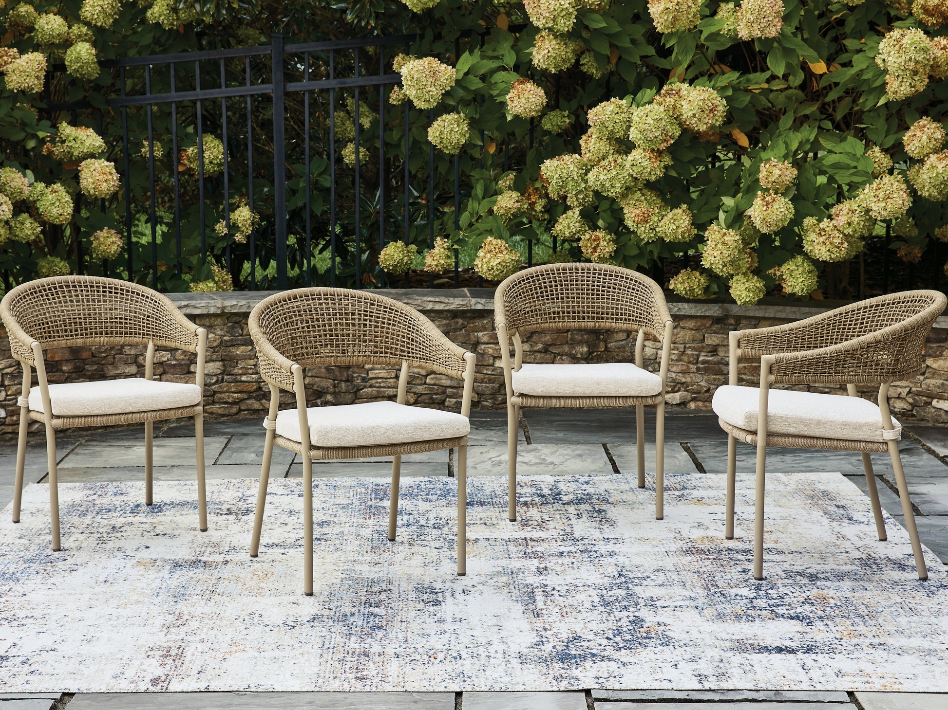 Auburndale Furniture Outlet - Ashley Furniture - Orchard Beach Outdoor - Arm Chair With Cushion (4/CN) - PCP373-601A