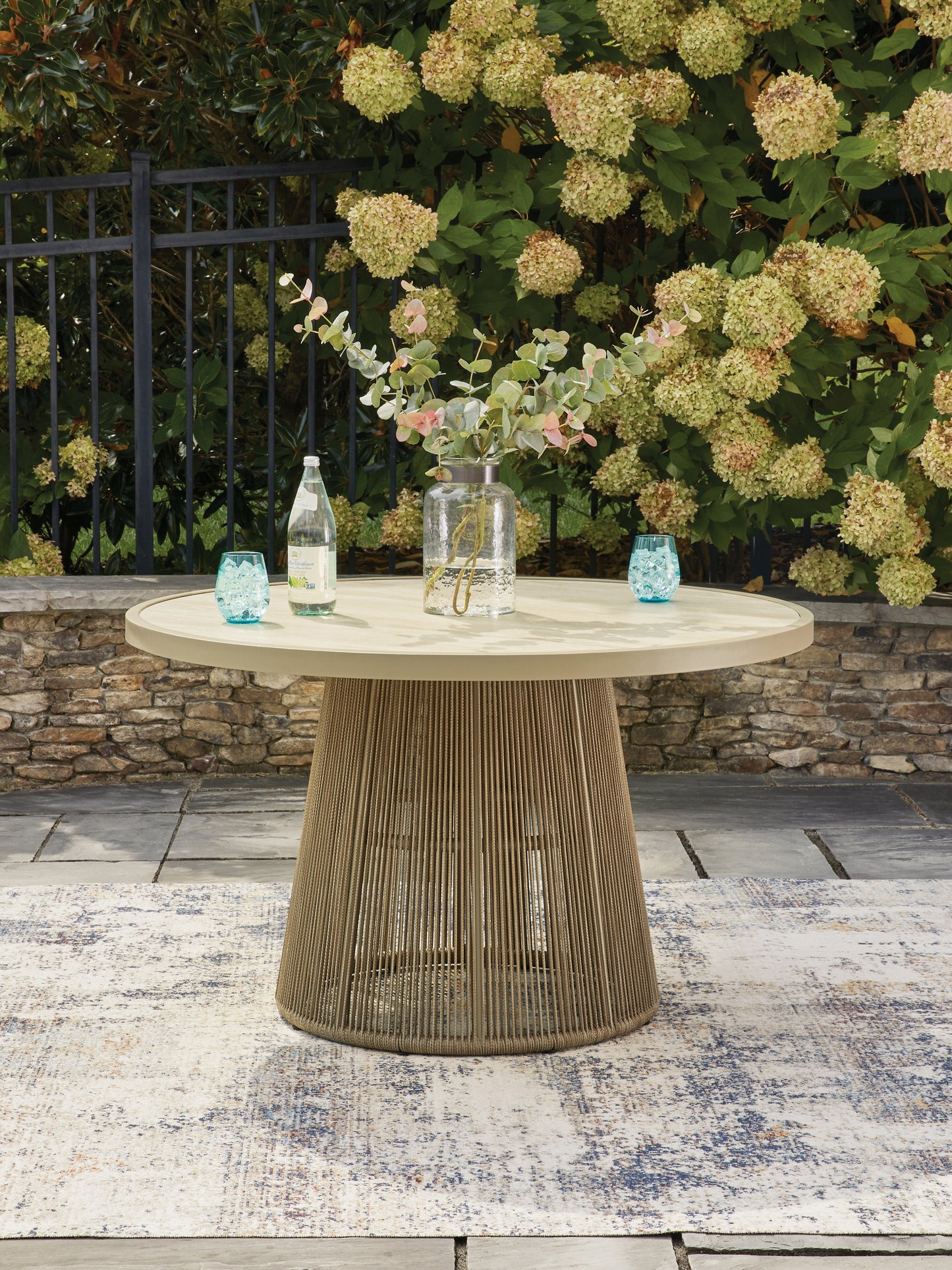 Auburndale Furniture Outlet - Ashley Furniture - Orchard Beach Outdoor - Outdoor Dining Table / Beige - PCP373P2
