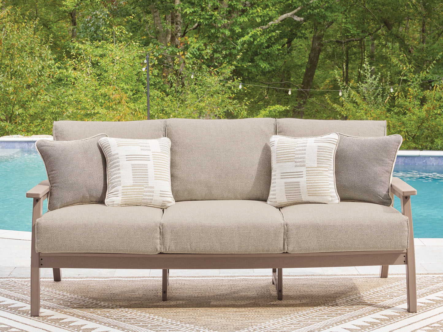 Auburndale Furniture Outlet - Ashley Furniture - Grover Beach Outdoor - Sofa with Cushion - PCP422-838