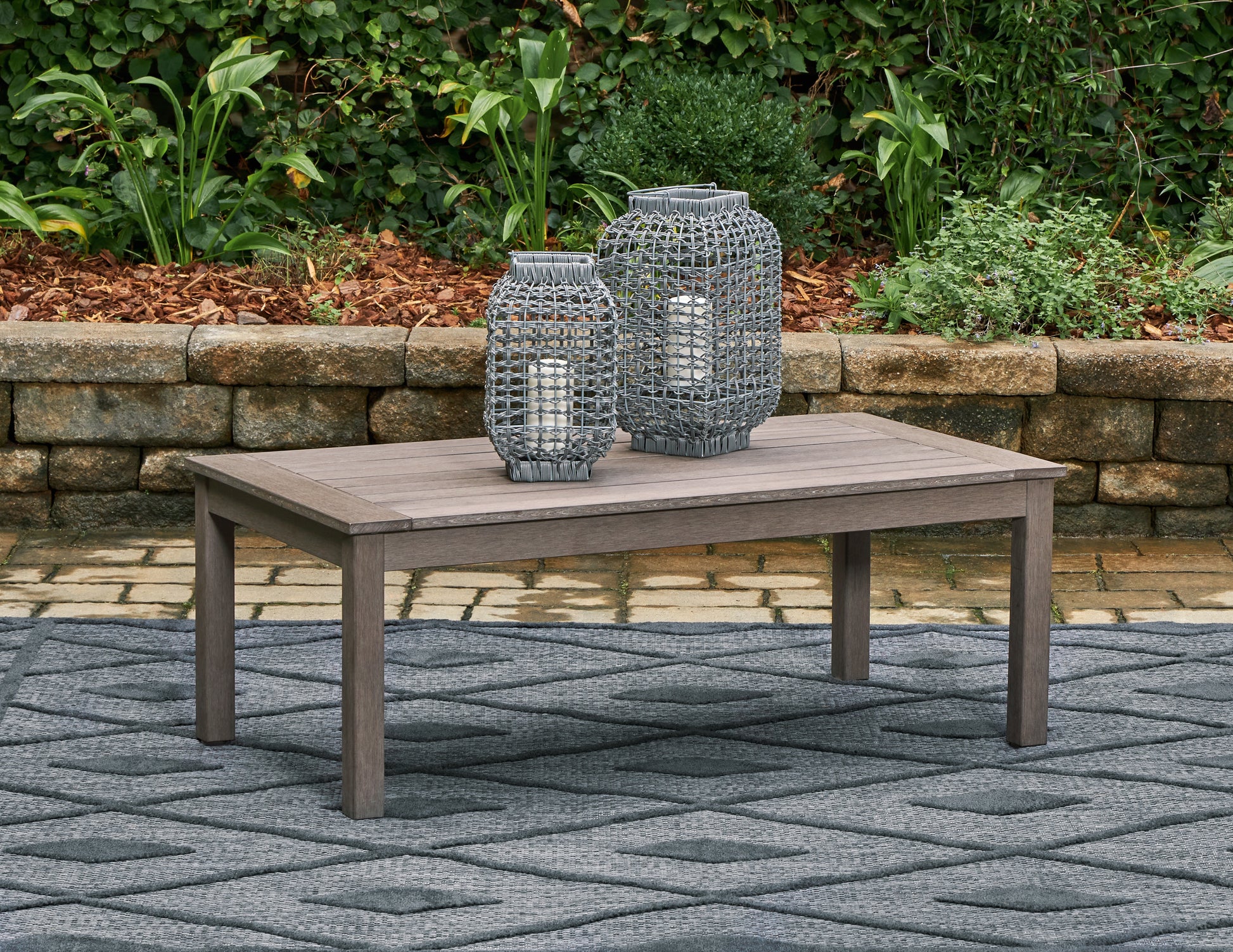 Auburndale Furniture Outlet - Ashley Furniture - Hillside Barn Outdoor - Sofa with Cushion / Gray/Brown - P564-838