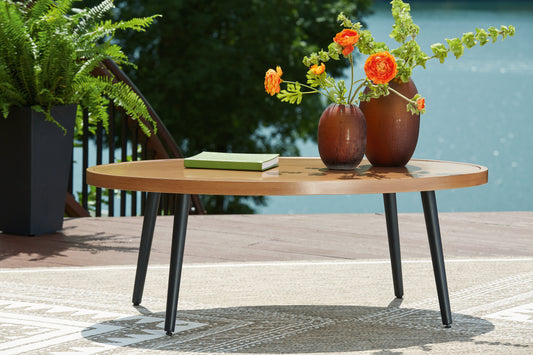 Auburndale Furniture Outlet - Ashley Furniture - Horizon Hall Outdoor - Sofa with Cushion / Brown/Green - P572-838