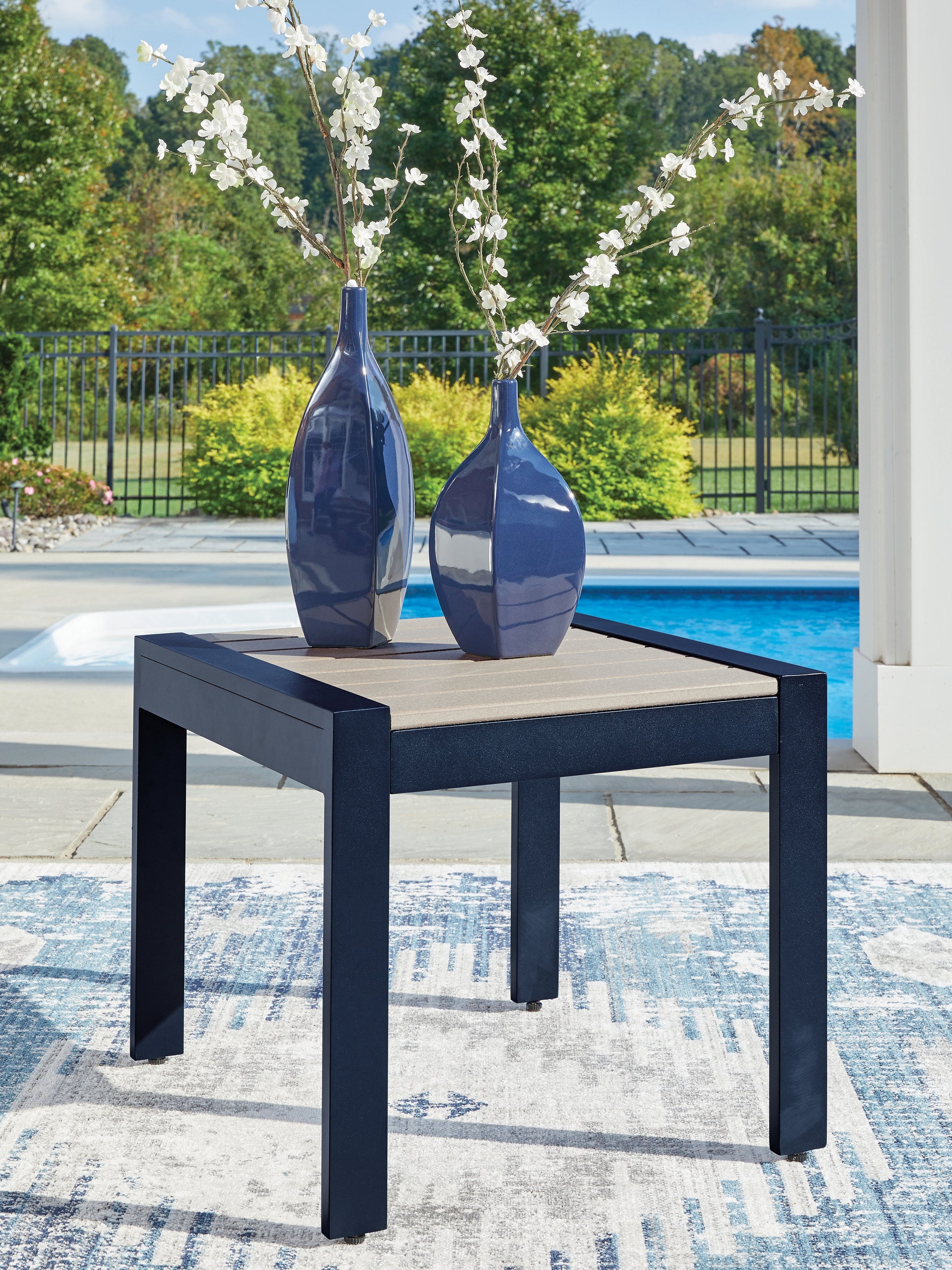 Auburndale Furniture Outlet - Ashley Furniture - East Beach Outdoor - Rectangular End Table - PCP587-703