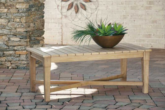 Auburndale Furniture Outlet - Ashley Furniture - Carter Hall Outdoor - Sofa with Cushion / Beige - P601-838