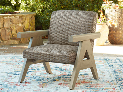 Auburndale Furniture Outlet - Ashley Furniture - Cliff Trails Outdoor - Rocking Lounge Chair / Beige - PCP690-821