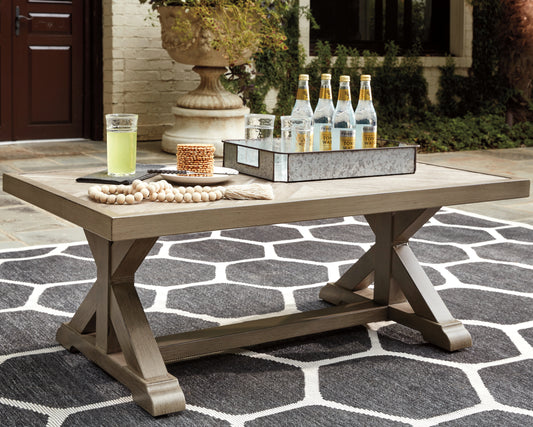 Auburndale Furniture Outlet - Ashley Furniture - Beachcroft Outdoor - 5-Piece Outdoor Sectional / Black/Light Gray - P792P6
