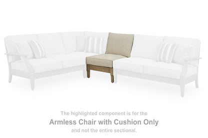 Auburndale Furniture Outlet - Ashley Furniture - Clare View Outdoor - Armless Chair w/Cushion / Beige - P801-846
