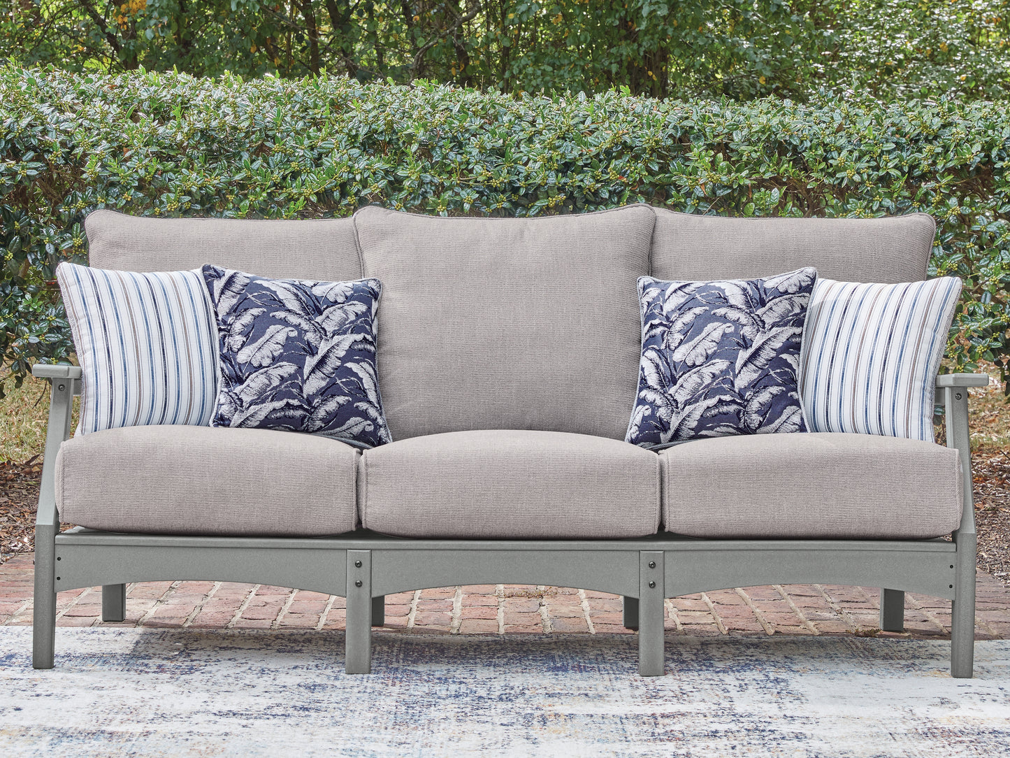 Auburndale Furniture Outlet - Ashley Furniture - Cove Beach Outdoor - Sofa with Cushion - PCP803-838