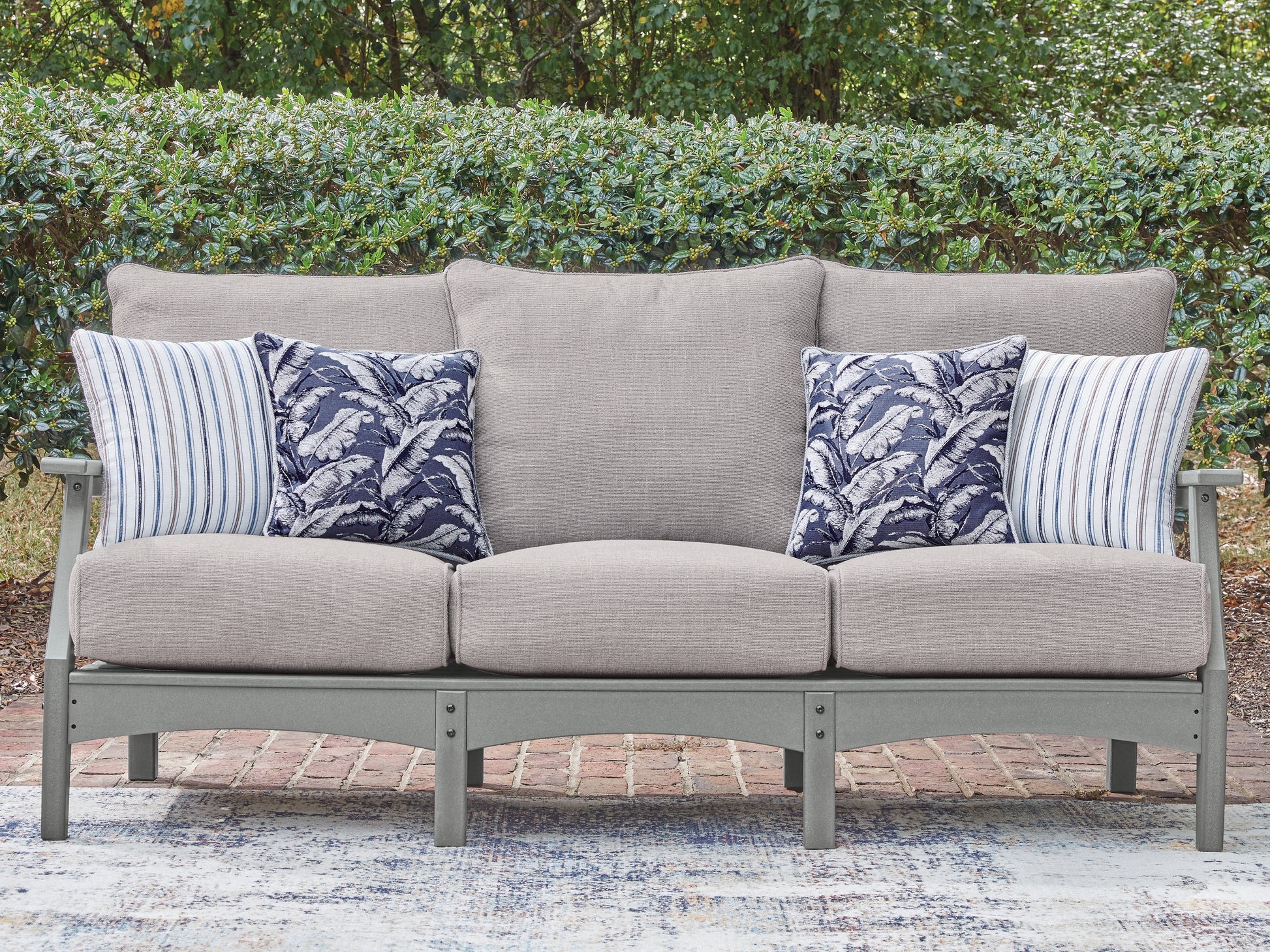 Auburndale Furniture Outlet - Ashley Furniture - Cove Beach Outdoor - Sofa with Cushion - PCP803-838