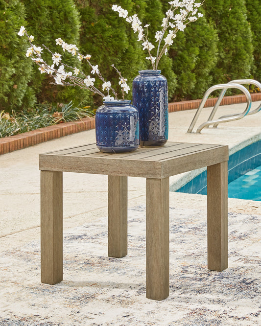 Auburndale Furniture Outlet - Ashley Furniture - Silo Point Outdoor - Square End Table / Brown - P804-702