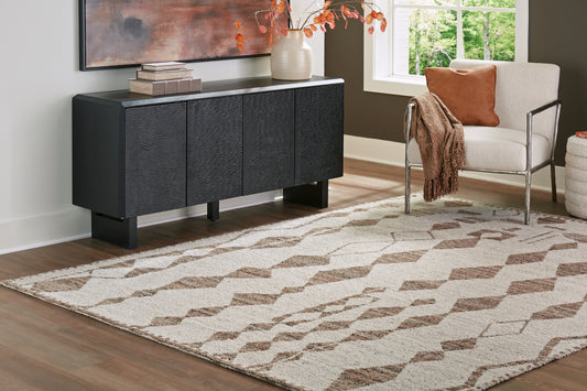 Auburndale Furniture Outlet - Ashley Furniture - Brettler Rug - 5' x 7' Rug / Beige/Brown - R406792