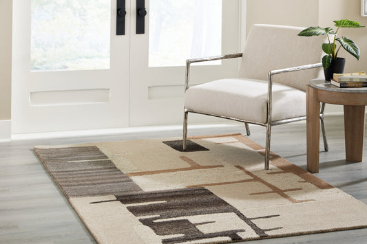 Auburndale Furniture Outlet - Ashley Furniture - Kencher Rug - 8' x 10' Rug / Beige/Brown - R406821