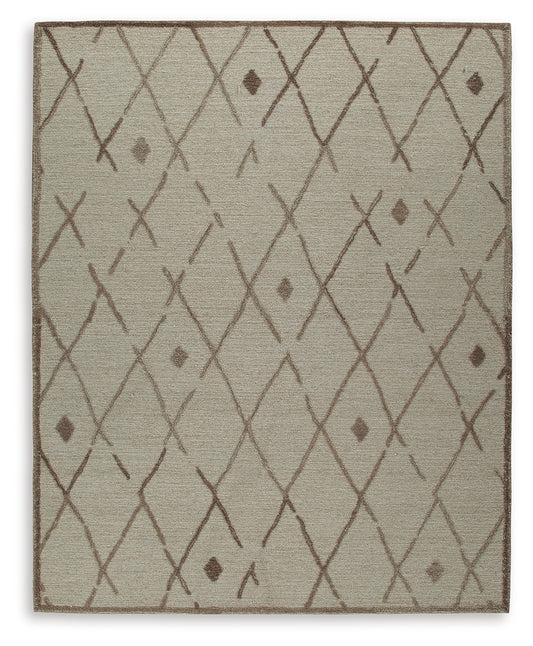 Auburndale Furniture Outlet - Ashley Furniture - Guyford Rug - 5' x 7' Rug / Beige/Brown - R406872