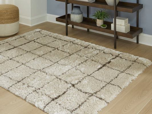 Auburndale Furniture Outlet - Ashley Furniture - Wrenlow Rug - 8' x 10' Rug / Gray/Cream - R407221