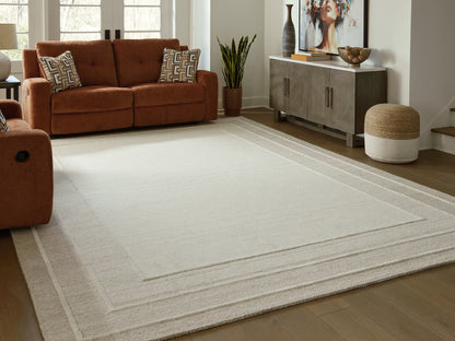Auburndale Furniture Outlet - Ashley Furniture - Teelgan Rug - Extra Large Rug / Ivory/Tan - R407310