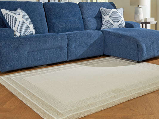 Auburndale Furniture Outlet - Ashley Furniture - Teelgan Rug - Medium Rug / Ivory/Tan - R407312