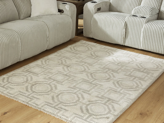 Auburndale Furniture Outlet - Ashley Furniture - Maconville Rug - Medium Rug / Ivory/Gray - R407322