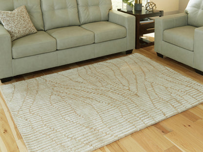 Auburndale Furniture Outlet - Ashley Furniture - Jaseena Rug - 5' x 7' Area Rug / Beige/Tan - R407722
