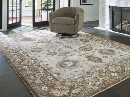 Auburndale Furniture Outlet - Ashley Furniture - Ainswick Rug - Memory Foam Large Rug / Brown/Beige/Gray - R407881
