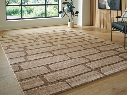 Auburndale Furniture Outlet - Ashley Furniture - Orest Rug - Large Rug / Brown - R407981