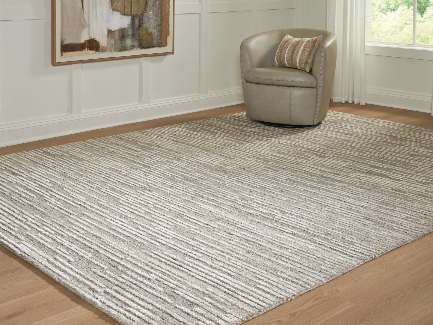 Auburndale Furniture Outlet - Ashley Furniture - Eljory Rug - Extra Large Rug / Gray - R408200