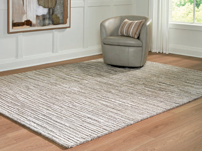 Auburndale Furniture Outlet - Ashley Furniture - Eljory Rug - Large Rug / Gray - R408201