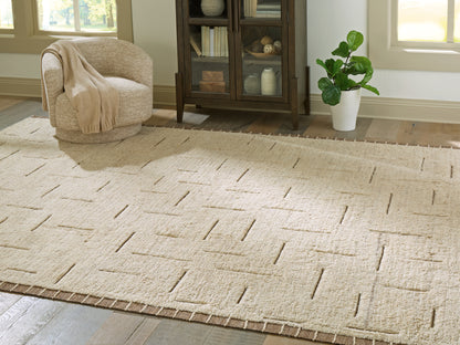 Auburndale Furniture Outlet - Ashley Furniture - Clayman Rug - Extra Large Rug / Beige/Brown - R408340