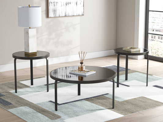 Auburndale Furniture Outlet - Ashley Furniture - Dorylin Table (Set of 3) - Occasional Table Set (3/CN) / Black - T139-13