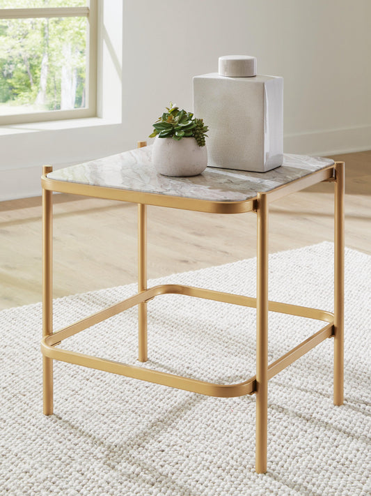 Auburndale Furniture Outlet - Ashley Furniture - Manor Stone End Table - Square End Table - T312-2