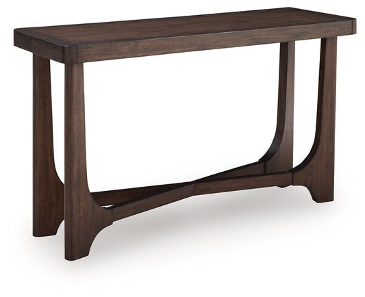 Auburndale Furniture Outlet - Ashley Furniture - Korestone Sofa Table - Sofa Table / Dark Brown - T438-4
